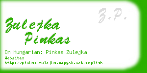 zulejka pinkas business card